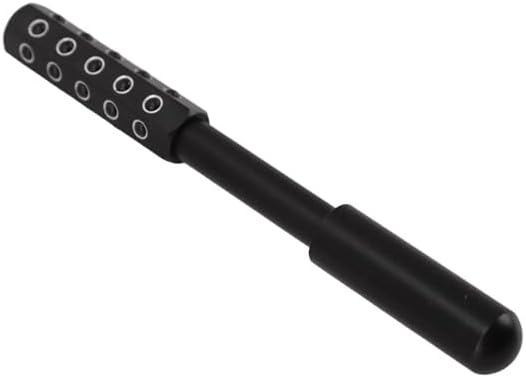 30-Stone Facial Roller - Cooling Face & Neck Massager Tool for Skin Rejuvenation | 360° Contouring with Germanium Stones & Aircraft Aluminum | Portable 7.6" Beauty Roller - Black