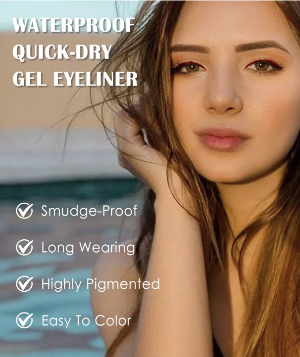 Brown Matte Gel Eyeliner Pencil Waterproof, Metallic Retractable Cream Smooth Eye Liner Pencils, Long Lasting Waterline Hypoallergenic Eyeliner Pen, Highly Pigmented Smudge-Proof Makeup for Women-09