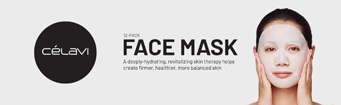 celavi Face Mask Set Korean Beauty Essence Facial Paper Sheet Mask Korea Skin Care Moisturizing 4 Packs of each 12 New flavors K-Beauty Skincare 48 masks in a pack Made in Korea