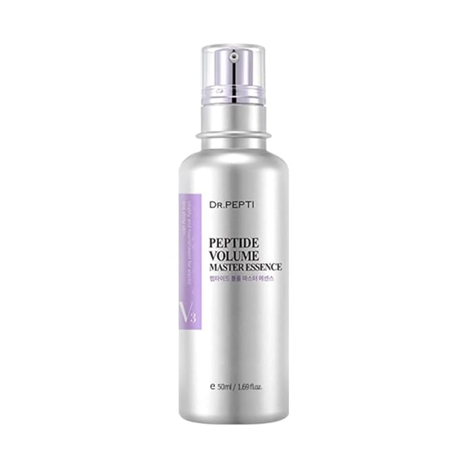 DR.PEPTI Peptide Volume Master Essence | 11 Peptides Hyaluronic Acid Bubble Serum | Age-Defying Facial Serums for Mature Skin | Face Lifting Korean Essence Collagen Serum (1.69 fl oz)