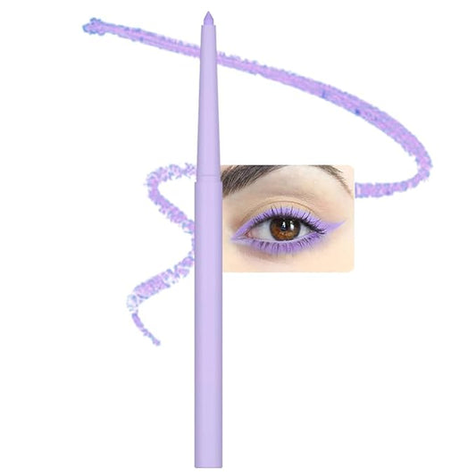 evpct Light Purple Eyeliner Pencil for Eyes, Voilet Purple Colored Eye Liner Pencil Makeup Waterproof Smudge Proof, Colored Gel Waterline Eyeliner Liquid Face Eye Paint Stick Lipstick Halloween Makeup