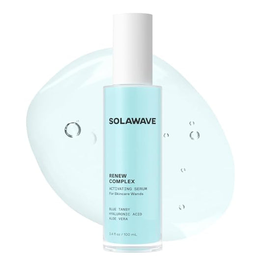 Solawave Renew Complex Serum for Face & Neck | Boost the Effects of Facial Wand | Red Light Therapy for Face & Microcurrent Facial Device for Anti-Aging & Skin Tightening