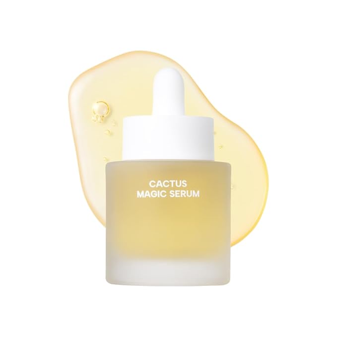 Whamisa Organic Cactus Magic Serum, Anti-Wrinkle & Brightening, Renewing Care, Skin Barrier Support, Fermented Ingredients, Hydrating, Facial Ampoule, Pore Refining, Korean Skin Care (32ml)