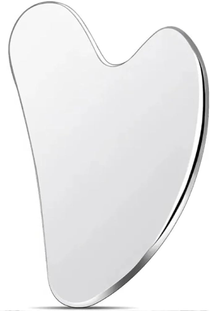Stainless Steel Gua Sha Facial Tool, Gua Sha for Face, Body, Neck & Jawline Sculpting, Gua Sha Tool for Puffiness Reduction, Lymphatic Drainage,Ideal for self-Care or Gifting!