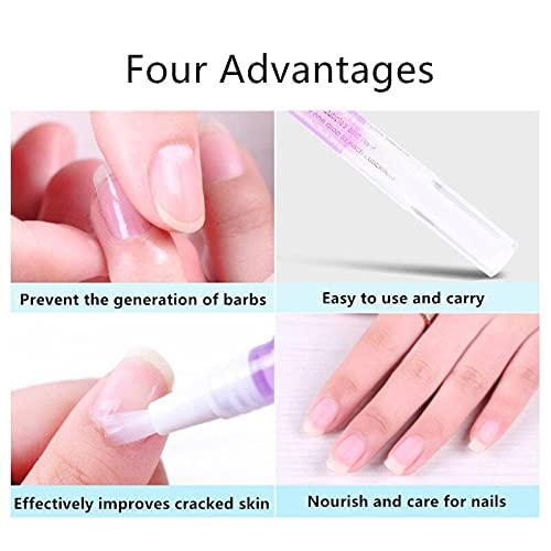 6Pcs Nail Cuticle Oils Nail Nutrition Oil Pen Nail Nourishment Pens 6 Smell Cuticle Revitalizer for Agnail Nourish Skin Nail Care (6pcs)