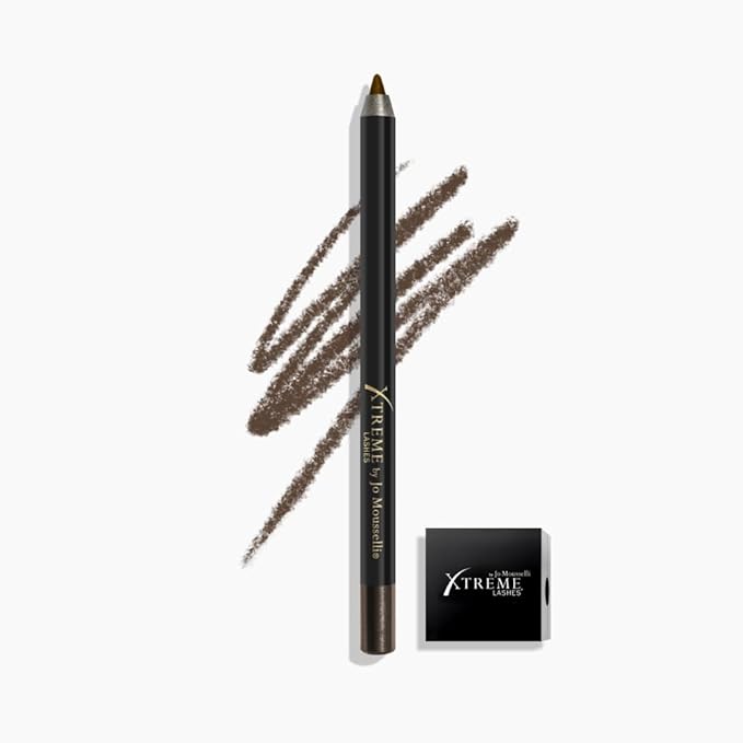 Xtreme Lashes GlideLiner Long Lasting Eye Pencil with Sharpener, Truffle, 0.04 Oz, Waterproof Makeup, Gel Formula, Blendable, Smudge, Fade, & Sweat Proof