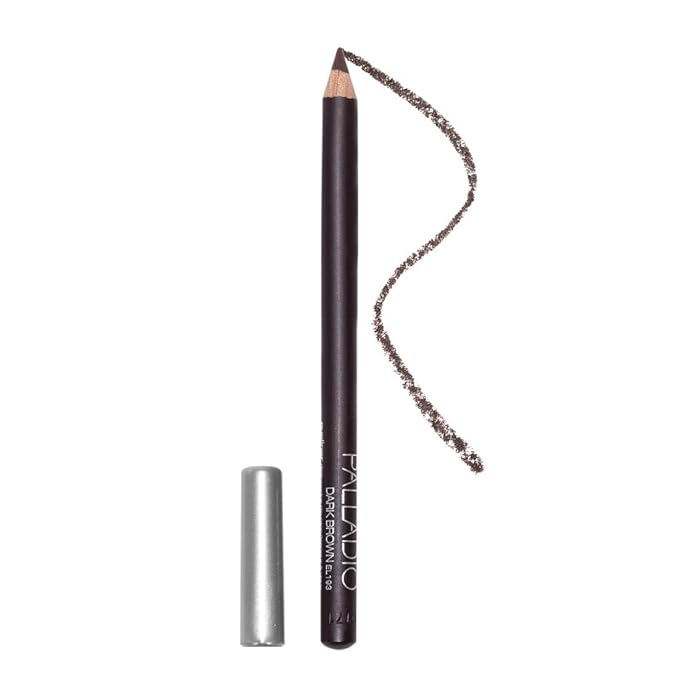 Palladio Wooden Eyeliner Pencil, Thin Pencil Shape, Easy Application, Firm yet Smooth Formula, Perfectly Outlined Eyes, Contour and Line, Long Lasting, Rich Pigment, Dark Brown