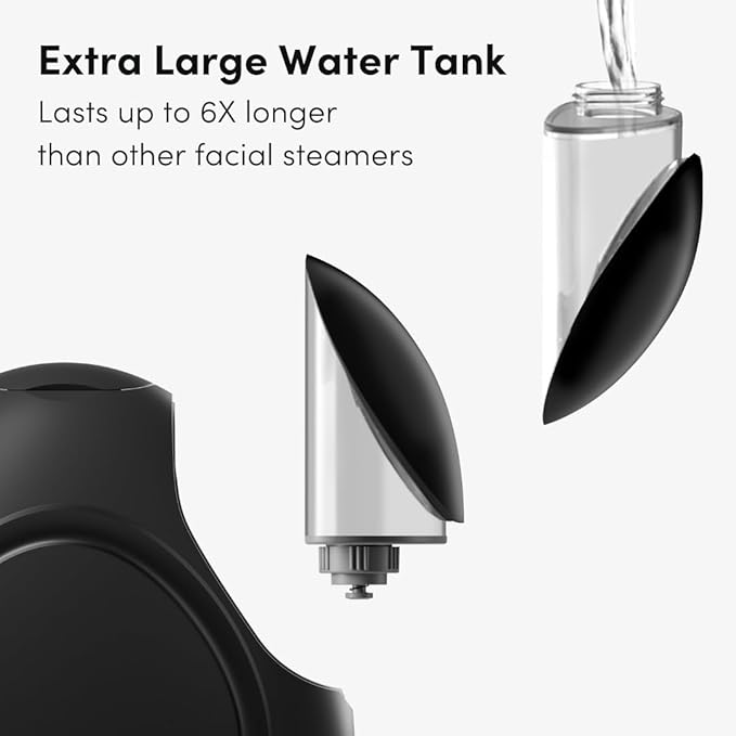 Fancii Nano Ionic Facial Steamer Hot & Cool with Aromatherapy and 6 Spa Settings – 30 Min Steam Time - Professional Home Face Sauna for Moisturizing & Pore Cleansing, Rivo