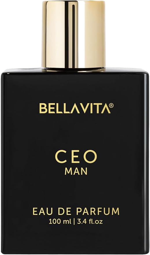 BellaVita Luxury CEO Man Perfume for Men (3.38 fl.oz) | Long-Lasting Men's Perfume with Lemon, Lavender, Tonka Vetiver & Moss Fragrance for Man | CEO Parfum for Men | Vegan & Cruelty-Free Fragrance