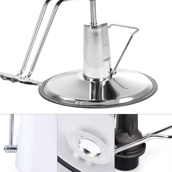 DYNAMI Salon Chair Hydraulic Pump with Base,Barber Chair Base Replacement 4 Screws Barber Chair Hydraulic Pump,Load 661lbs,for Beauty Salon Barber Hairdressing Styling Chairs(4.3in Adjustable Height)