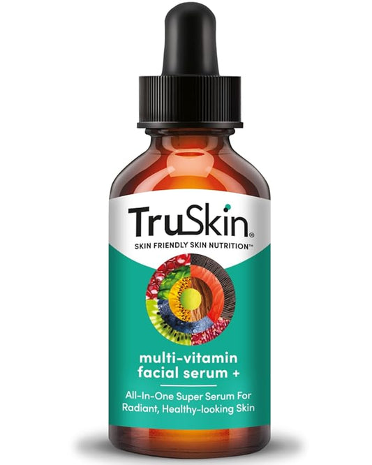 TruSkin Facial Serum with 11 Plant-Derived Vitamins & Minerals for Radiant, Healthy-Looking Skin – Powerful Antioxidants and Nourishing Vitamins for Skin Nutrition, 1 fl oz