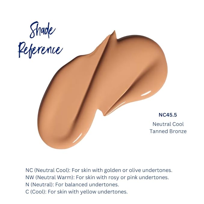 Best Bronze Bombshell Body Makeup - Tattoo Cover Up Makeup & Body Foundation Waterproof - Tattoo Concealer Waterproof for Scars, Varicose Veins Cover Up & Leg Foundation (NC45.5 Tanned Bronze)