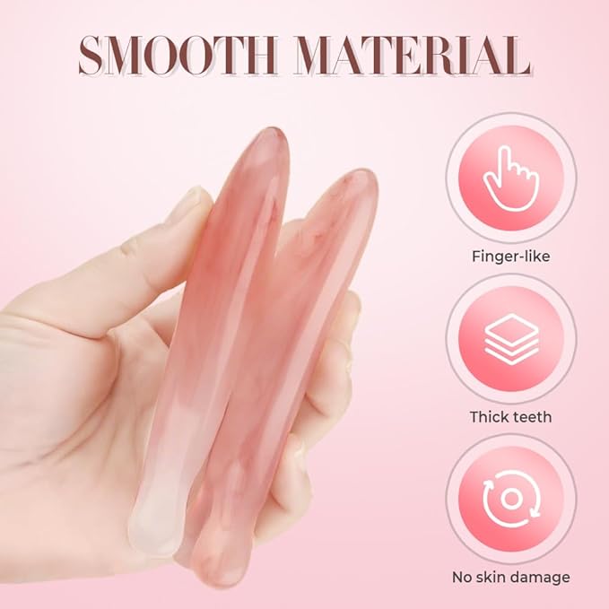 4 in 1 Massage Comb Gua Sha Tool for Face & Body, 2025 New Head Massage Combs Facial Tools, Meridian Therapy Tool for Body Tension Relief, Self Care Gifts for Women Men (3 PCS)