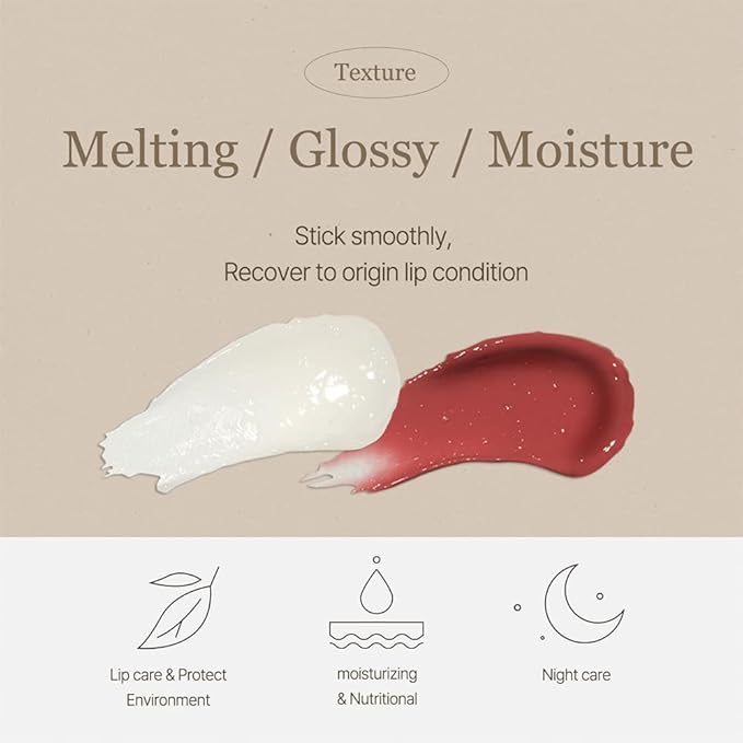 mixsoon Vegan Melting Lip Balm (Clear) - Moisturizing and Softening Lip Care, Shea Butter, Transparent Finish for Smooth Hydrated Lips 4.1g / 0.13 fl. oz. Korean Glass Skin Care