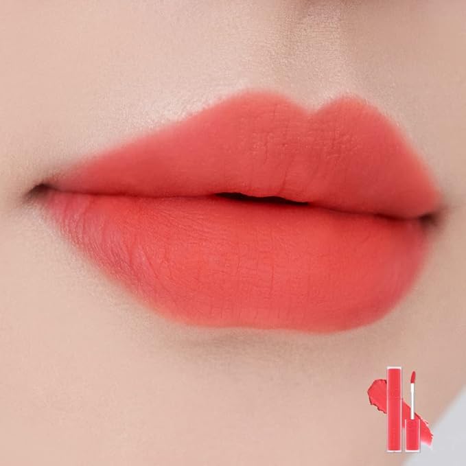 rom&nd Blur Fudge Tint (09 Coral Jubilee) 5g - K-Beauty Velvety Matte Lip Stain, Non-Drying Blurring Effect, Smooth Fudge Texture, Universal Shade for All Skin Tones