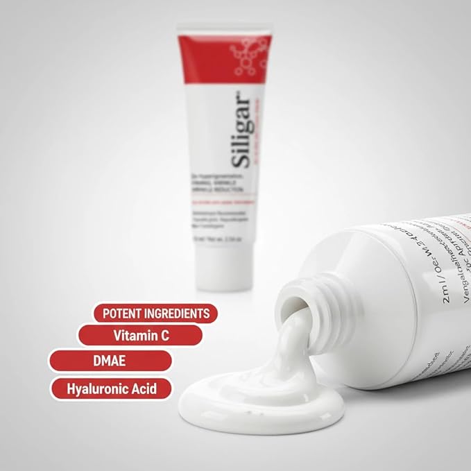 All In One Anti-Aging Cream – Reduces Wrinkles, Fine Lines, Dark Circles & Sun Damage – Retinol, Vitamin C, DMAE & Hyaluronic Acid – Fragrance-Free, for Men and Women life All Skin Types 75ml/2.54oz