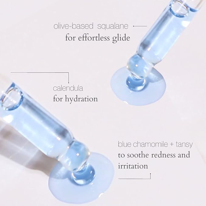 Gua Sha Glide Face Oil - Hydrating and Soothing Face Oil With Azulene Blue Tansy, Blue Chamomile + Squalene | Moisturizer, Face Oil and Soothing Agent for All Skin Types - 1 fl oz (30ml)