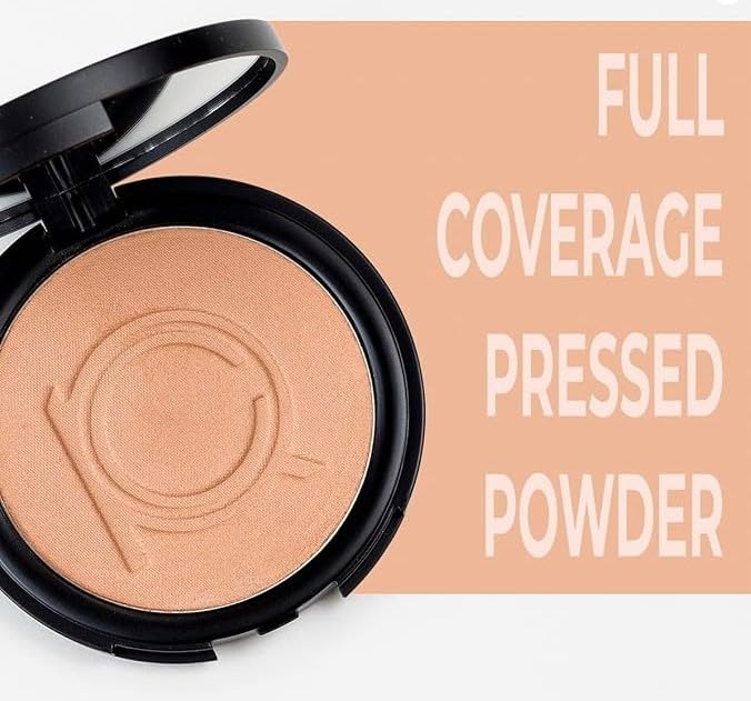 ioly's Beauty pressed powder foundation Compact with powder puff 0.49 OZ Makup fit me powder foundation Makeup full coverage foundation texture powder for men and woman