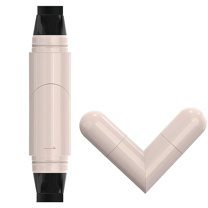 2pcs Gel Eyeliner Pencil Set, New Foldable Eye Liner Stamp for Perfect Wings, Smudge Proof & Waterpoof Liners Tool Pen (Black)