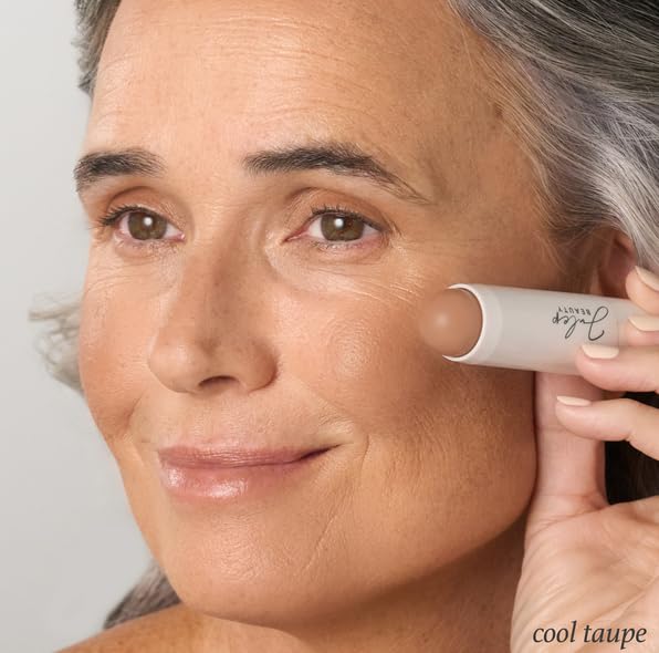 Julep Skip the Brush Cream to Powder Bronzer & Contour Stick - Cool Taupe Fair to Light skin tones - Long Lasting Blendable and Buildable Color -Multi-Use 2-in-1 Blush and Lip Makeup Stick
