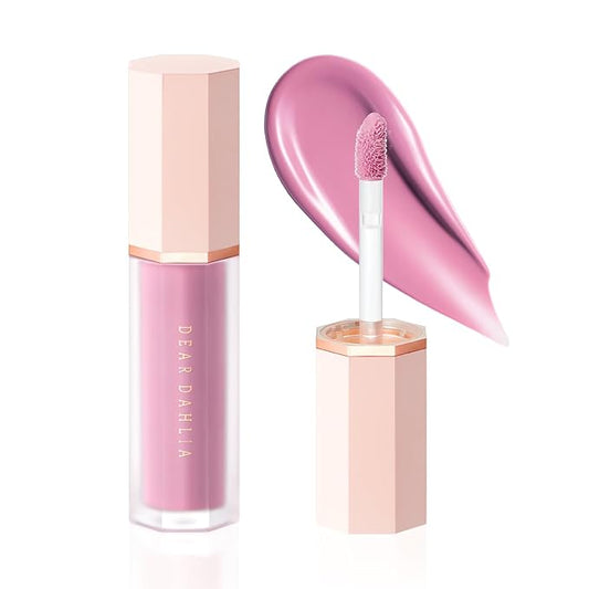 DEARDAHLIA Petal Drop Blush (Hazy) - Vegan Weightless Liquid Blush with Long-lasting Pigment, Buildable and Skincare-Infused Fomula. Natural Flush, and Dewy Finish. Korean Makeup for Cheeks. 0.14 oz