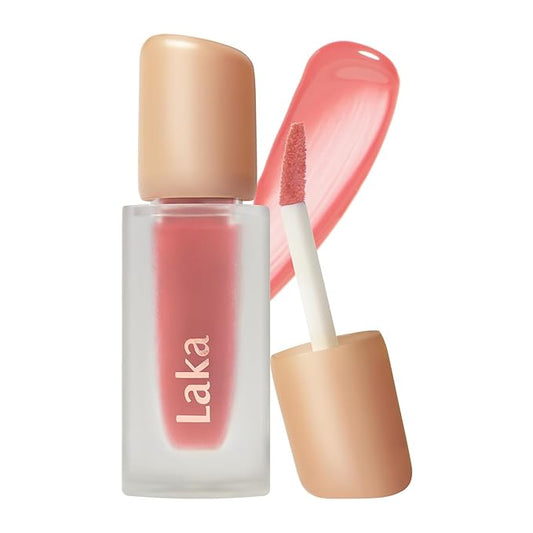 Laka Fruity Glam Tint, 4.5g/0.15oz, Glowing Lip Stain with Wide Color Spectrum, Hydrating & Lightweight Texture, Buildable Color, Non-Sticky, Vegan, K-Beauty (#126 Lucy)