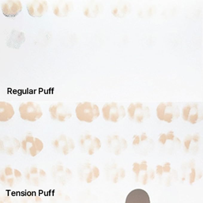 THE TOOL LAB Long-lasting Tension Puff (Glow type, Oval) - Korean Olive Young Makeup Puff Sponge for Liquid Foundation Cushion Shading Blusher, 100% Pure Rubycell for Moisterizing Fitting - 2.6 inch