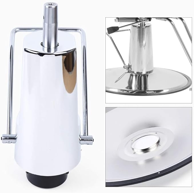 DYNAMI Salon Chair Hydraulic Pump with Base,Barber Chair Base Replacement 4 Screws Barber Chair Hydraulic Pump,Load 661lbs,for Beauty Salon Barber Hairdressing Styling Chairs(4.3in Adjustable Height)