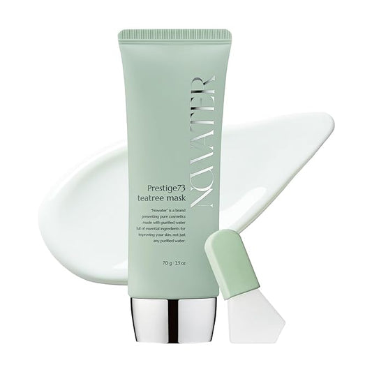 NOWATER Tea Tree Wrapping Mask, Skin Soothing care & Acne-prone Skin - Teatree & 6 Tropical Fruit Extracts, Calming Peel Off Mask, Korean Skincare for Face (2.4 Oz)