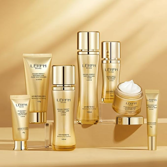 Premium Anti-Aging 7-Piece Skincare Set - Korean Skin Care Set with Face Cleanser,Toner, Serum, Eye Cream & Face Cream,CC Cream - Hydration, Firm Skin,Skincare Gifts for Women Teen Girls