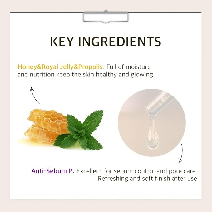 Papa Recipe Bombee Pore Honey Mask 10 Pack – No-Sebum Hydration & Pore Care – Korean Sheet Mask with Honey & Propolis Essence