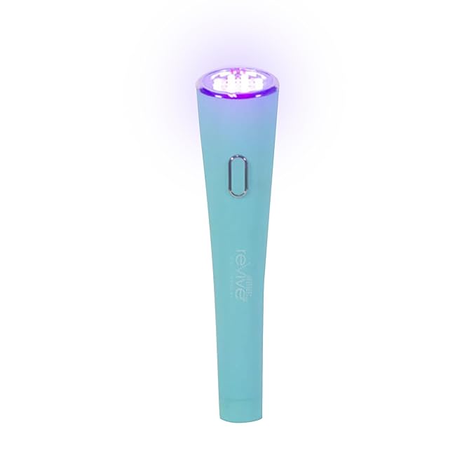 reVive Glo Multi-Spectrum Acne Tools, Medspa-Quality Red & Blue Light Wand, FDA-cleared Face Tools for Skincare, Science-Backed LED Light Therapy Products