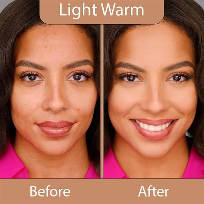 LUMINESS Silk Airbrush Spray Foundation 3-PC Kit - Foundation, Primer & Dual-Sided Angled Makeup Brush - Buildable Coverage, Anti-Aging Formula, Humidity Resistant, Hydrates & Moisturizes, Light Warm