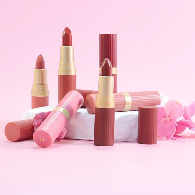 3Pcs Metallic Lipstick for Women,Lightweight Shimmer Frosted Lipstick,Glitter Lip Gloss Stain Long Lasting Waterproof Smudge Proof 24 Hour Full Coverage Lip Makeup,Vegan（04,05,06)