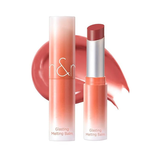 rom&nd GLASTING MELTING BALM #14 Dear Apple | Hydrating Lip Gloss Stick for Crystal Clear Shine & Natural Tint | Non-Sticky, Long-Lasting Moisture