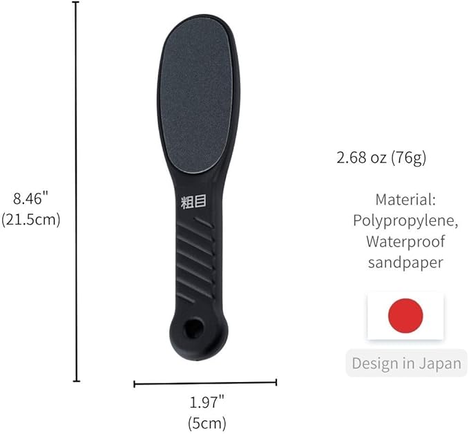 Dual - Sided Foot Rasp Callus Remover [ Design in Japan ] Waterproof Heel Scraper for Cracked Feet
