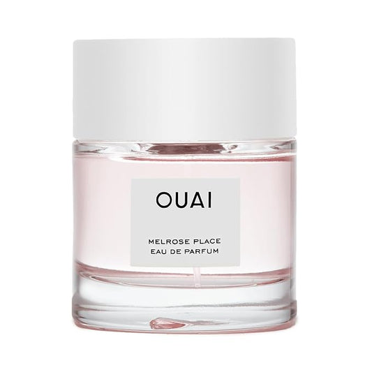 OUAI Melrose Place Eau de Parfum - Elegant Womens Perfume for Everyday Wear - Fresh Floral Scent has Notes of Champagne, Bergamot and Rose with Delicate Hints of Cedarwood and Lychee (1.7 Oz)