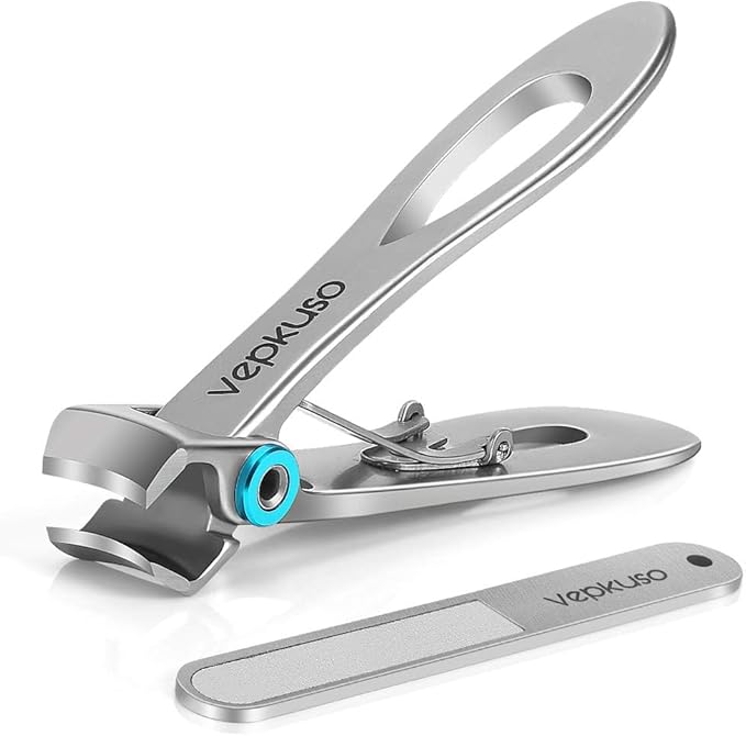 Nail Clippers for Men – Vepkuso Toenail Clippers for Thick Toenails for Seniors Wide Jaw Large Professional Fingernail Clippers Cutter Set for Tough Nails, Women, Adult,Gift Idea