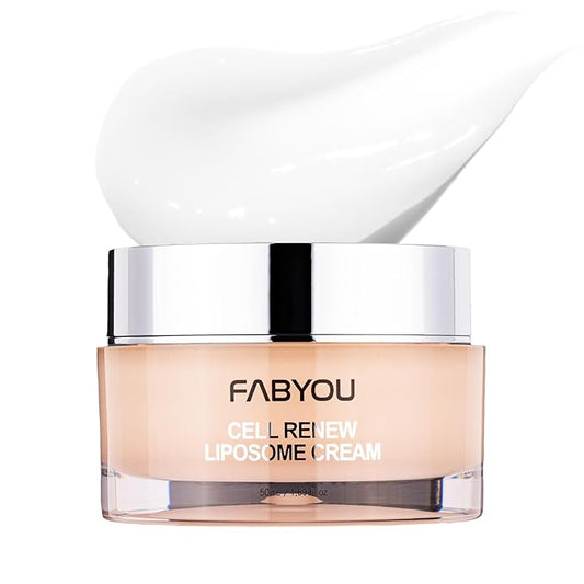 FABYOU Cell Renew Liposome Facial Cream 1.69 fl oz - Anti-Aging EGF Stem Cell Moisturizer for Face with 6GF (50,000ppm), Peptides & Ceramide, Korean Skin Care for Deep Hydration & Firming