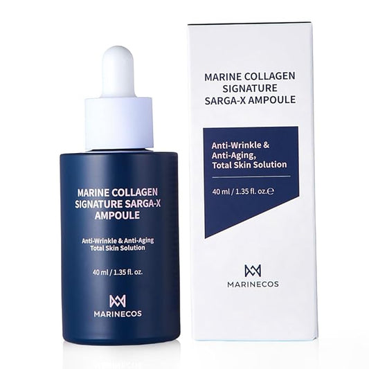 Sarga - X Signature Marine Ampoule 40ml ㅣ Deep Hydration ㅣ Skin Firming Serum ㅣ Marine Collagen Boost ㅣ For All Skin Types ㅣ K-Beauty Skincare