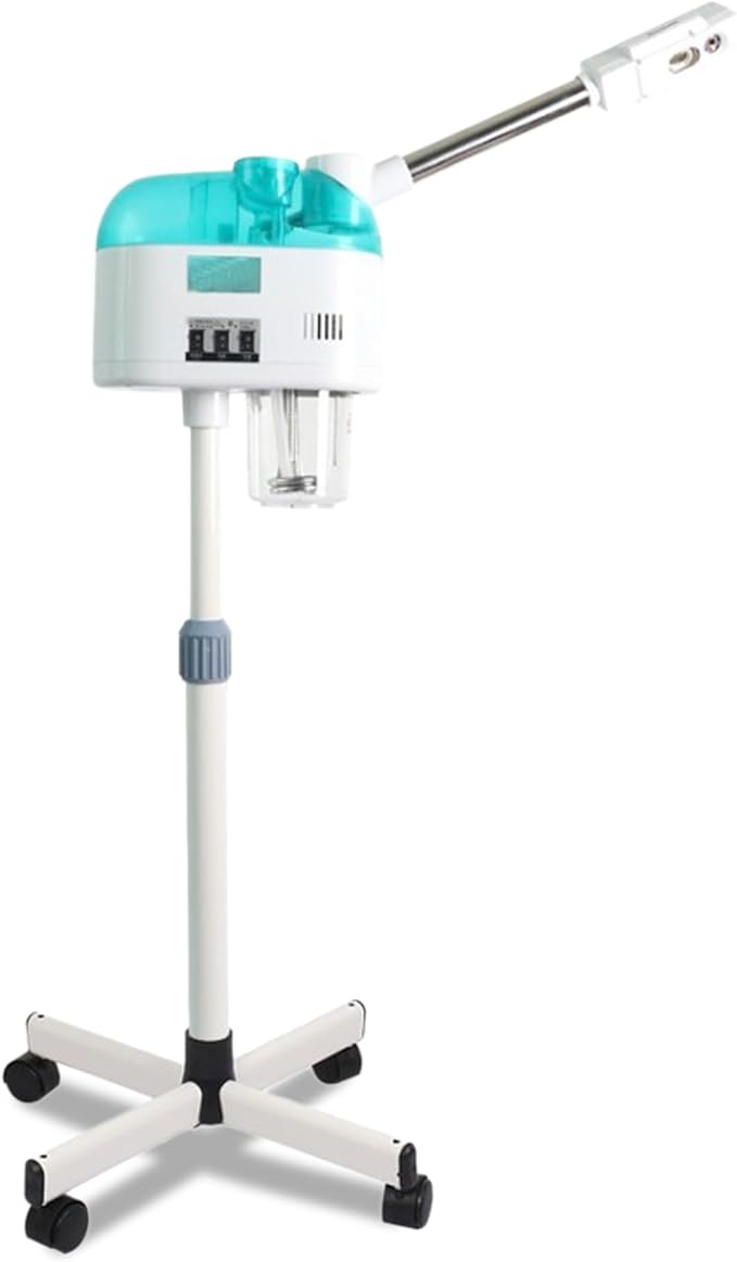 800W Nano Ionic Facial Steamer – Professional Home Spa Face Steamer for Deep Cleansing, Hydration & Sinus Relief | Fast Heating, Auto Shut-Off, Portable & Safe | US/AU Plug (White & Green)