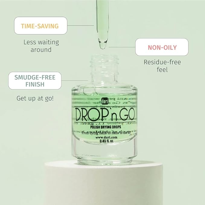 duri Drop'n Go Quick Dry Nail Drops - Fast Drying Drops for Long Lasting Nail Polish 0.45 fl. oz. (Pack of 1)