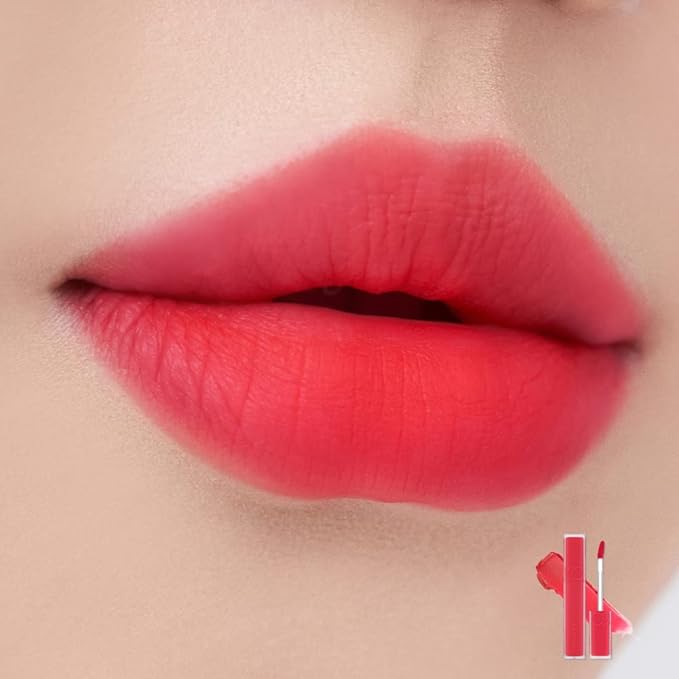 rom&nd Blur Fudge Tint | 10 FUDGE RED | Velvety Matte Lip & Cheek Stain | Non-Drying, Long-Lasting K-Beauty Lip Color 5g