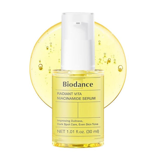 BIODANCE Radiant Vita Niacinamide Serum, for Even Tone Dark Spot Care with Vitamin C, Hydrating for Sensitive Skin, Filter Glow Serum, Korean Skincare, Stocking Stuffers | 1.01 floz x 1 ea
