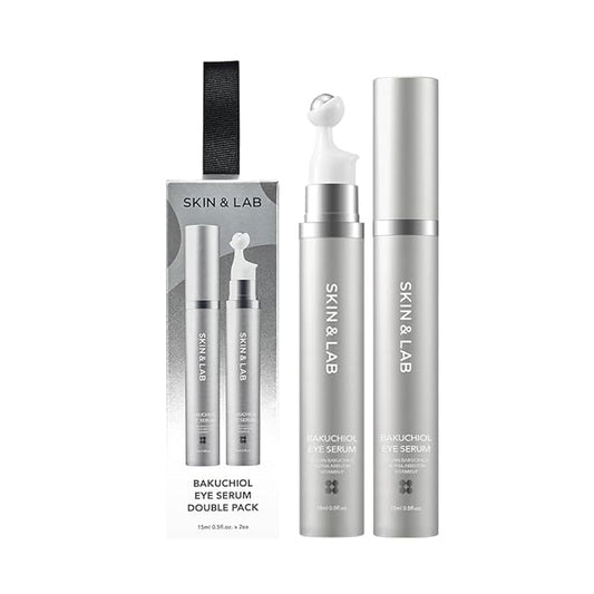 [SKIN&LAB] Bakuchiol Eye Serum with Caffeine, Roll-on Korean Under Eye Serum, Anti-Aging Wrinkle Care for Fine Lines, vegan, cruelty-free (1.0 Fl Oz (Pack of 2))