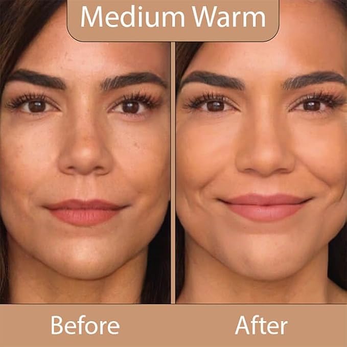 LUMINESS Silk Airbrush Spray Foundation 3-PC Kit - Foundation, Primer & Dual-Sided Makeup Brush - Buildable Coverage, Anti-Aging Formula, Humidity Resistant, Hydrates & Moisturizes, Medium Warm