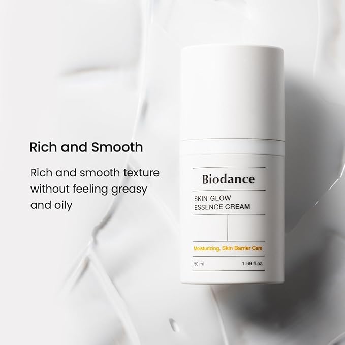 BIODANCE Skin-Glow Essence Cream, Moisturizing, Hydrating, Anti-Aging, Facial Moisturizer with Hyaluronic Acid, Ceramide, Korean Skin Care, Valentines Day Gifts for Her | 1.69 fl.oz, 50ml