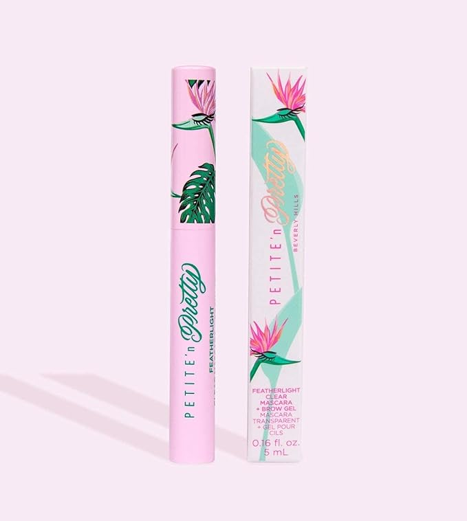 Petite 'n Pretty Featherlight Clear Mascara and Brow Gel Duo - Makeup for Kids,Tweens and Teens -Dual Purpose Clear Finish for Brows and Lashes - Non-Toxic & Made in the USA