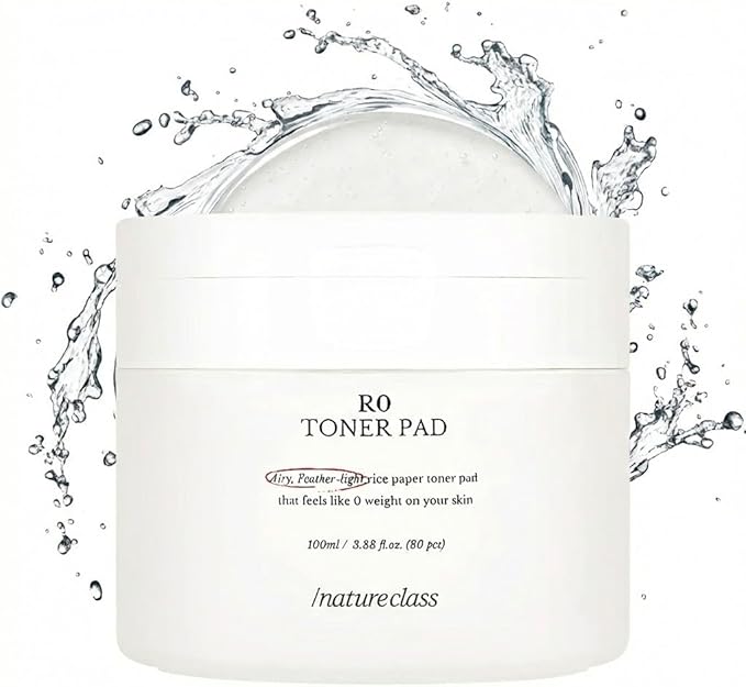 R0 Exfoliating Toner Pads – Hydrating Face Pads for Pore Care, Hyaluronic Acid, Korean Skin Care, Sensitive Dry Skin, Rice Water, Vegan, 80 Count