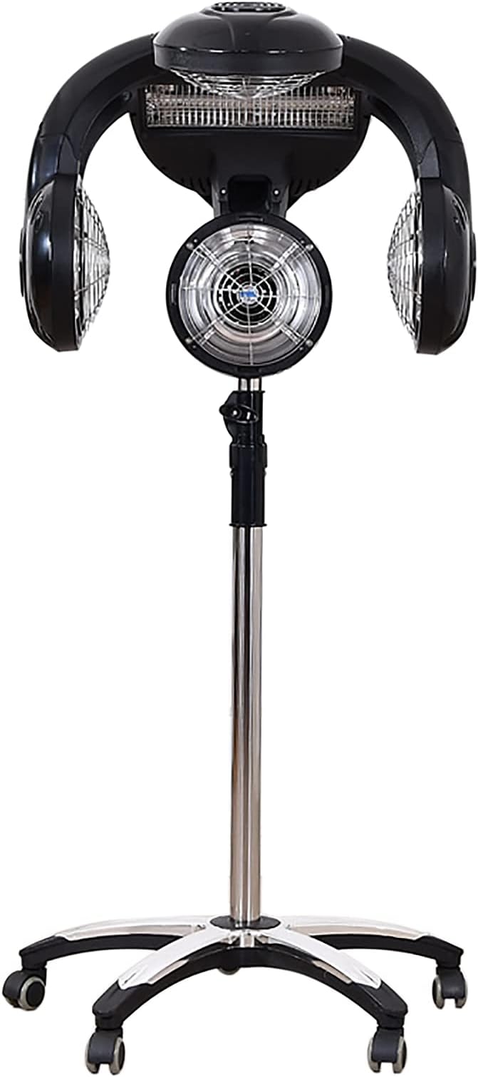 Hair Dryer, Multifunctional Salon Hair Dryer, Freestanding Hair Salon Steamer Hair Color Processor, 1.4KW 110V, Black